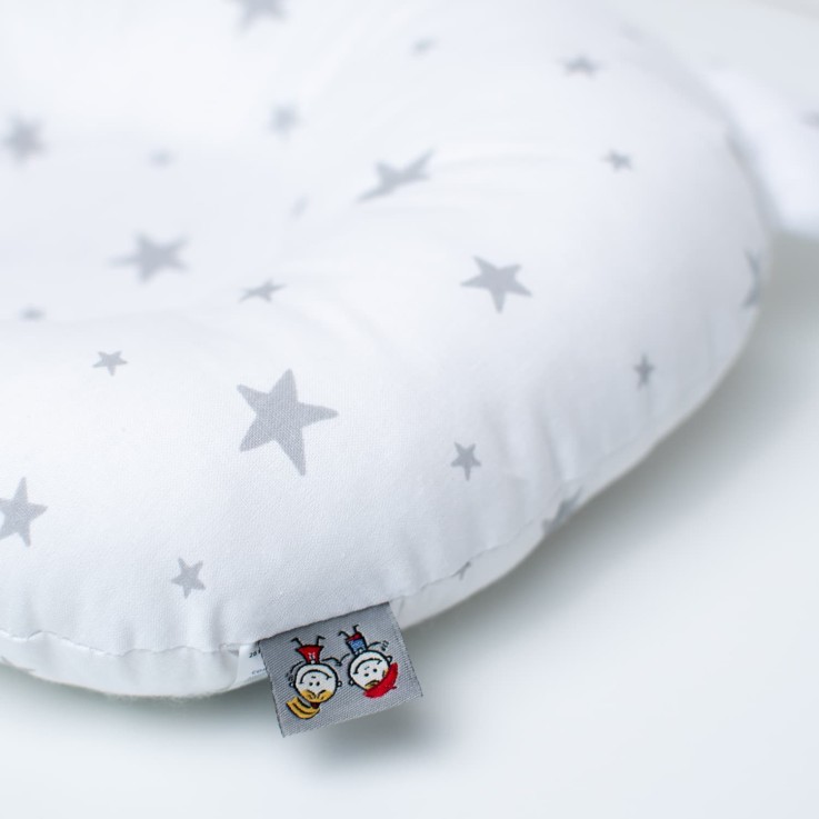 Coussin anti tête plate en coton, Stella