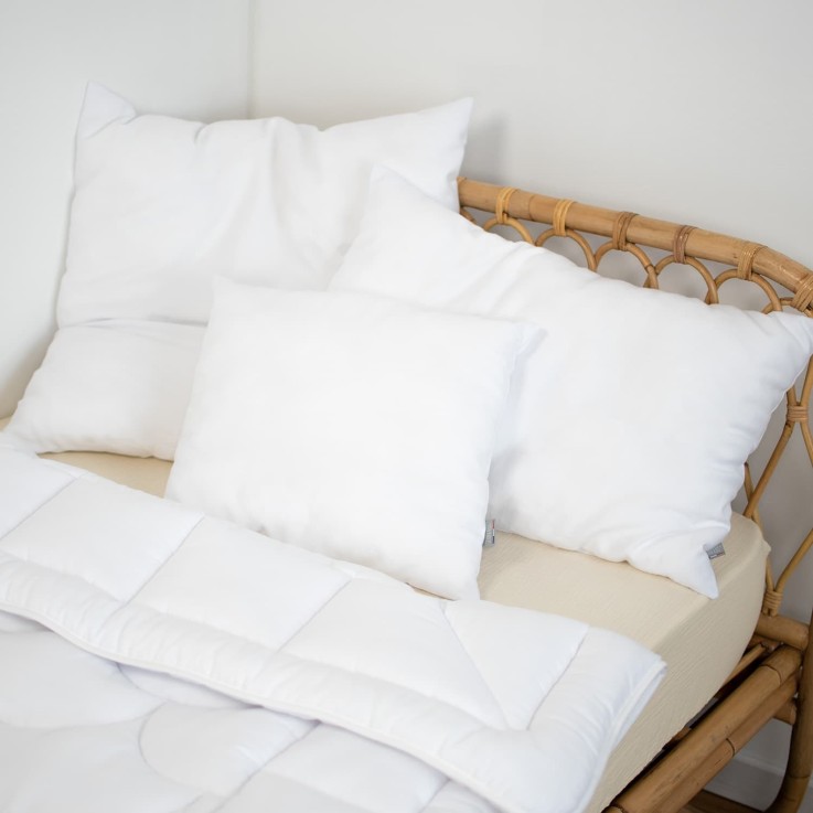 Oreiller en satin de coton moelleux