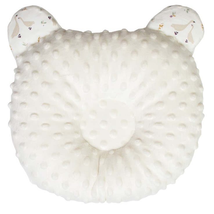 Coussin anti tête plate réversible minky en coton, Sidonia