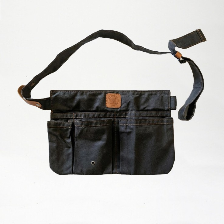 Ceinture à outils en cuir et toile cirée