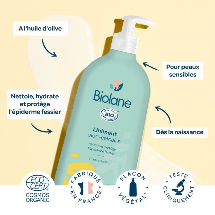 Liniment oléo-calcaire certifié biologique 500ml