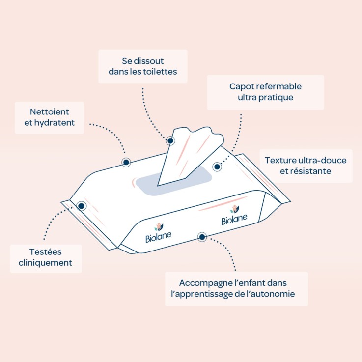 Lingettes papier toilette fibres végétales