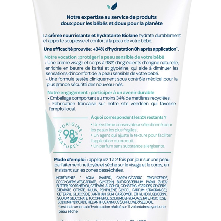 Crème nourrissante et hydratante 100ml