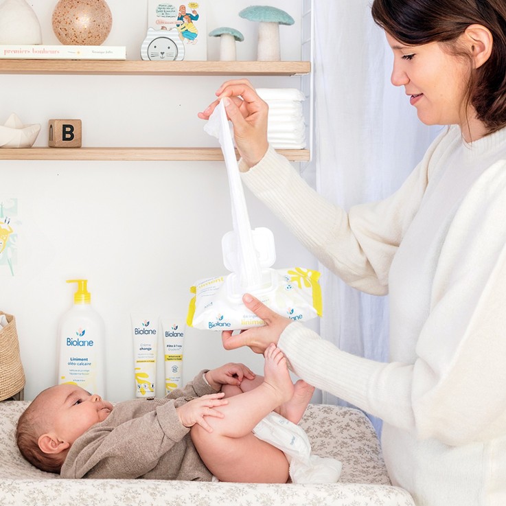 Lingettes au liniment fibres végétales