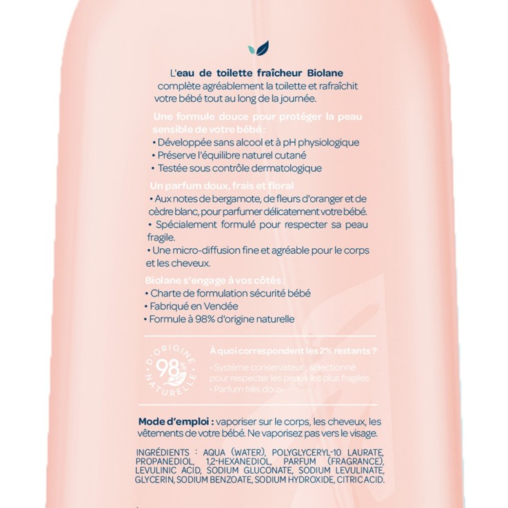 Eau de toilette fraîcheur 200ml