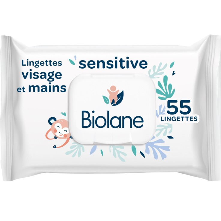 Lingettes visage et mains sensitive fibres végétales