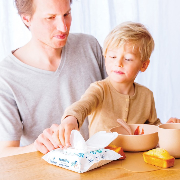 Lingettes visage et mains sensitive fibres végétales