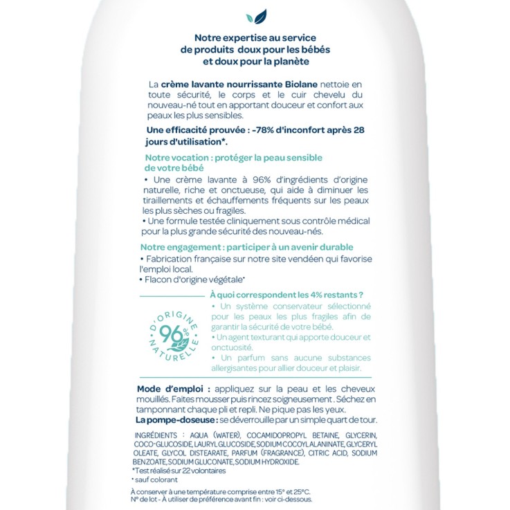 Crème lavante nourrissante 750ml