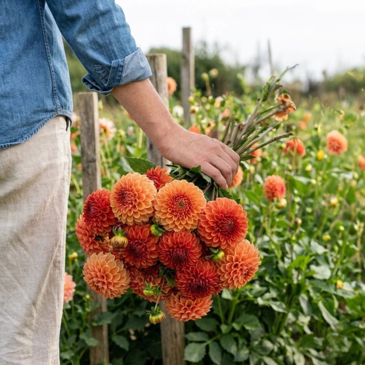 Bulbes à Fleurs Bio - Dahlia Sylvia