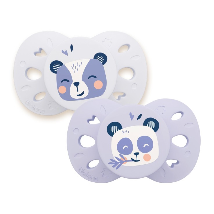 Sucettes anatomiques blanc et violet