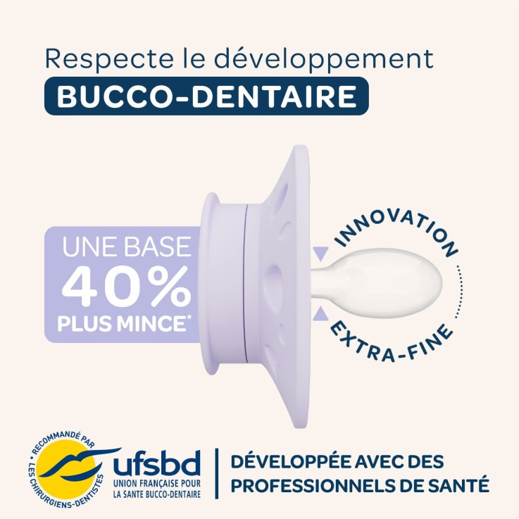 Sucette anatomique bleu et beige