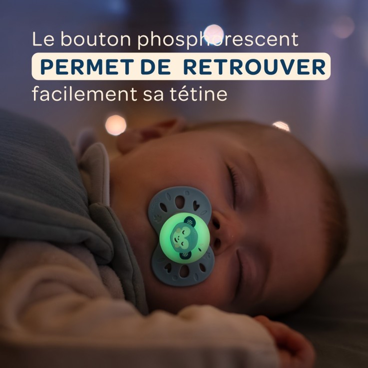 Sucettes anatomiques Nuit - 0 à 6 mois