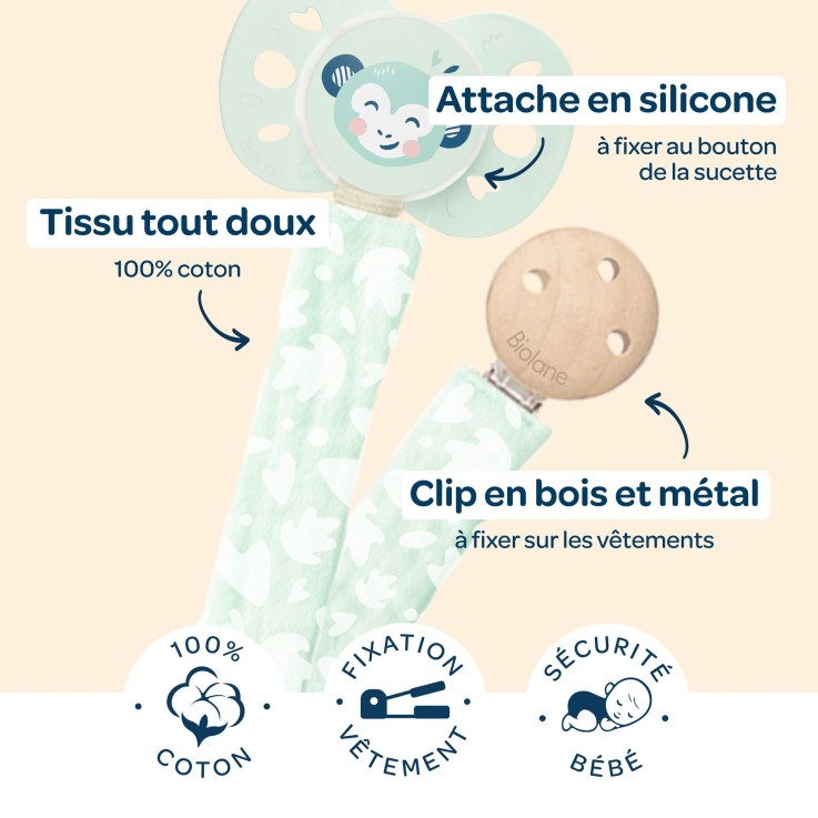 Attache-sucette anatomique