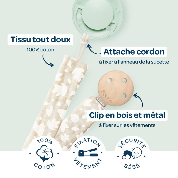 Attache-sucette Anatomique & Ronde