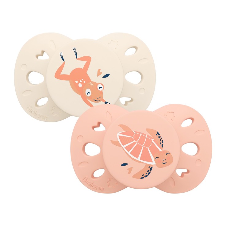 Sucette anatomique blanc et rose