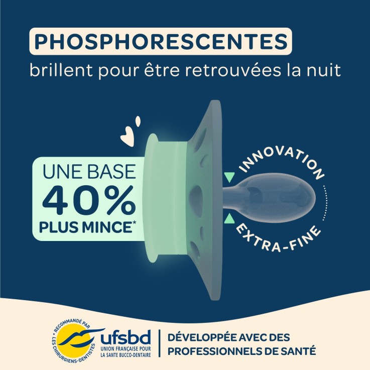 Sucettes anatomiques Nuit blanc et bleu