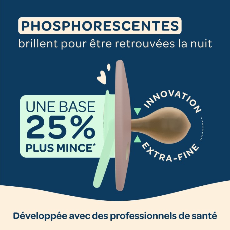 Sucettes rondes Nuit - 6 mois et plus