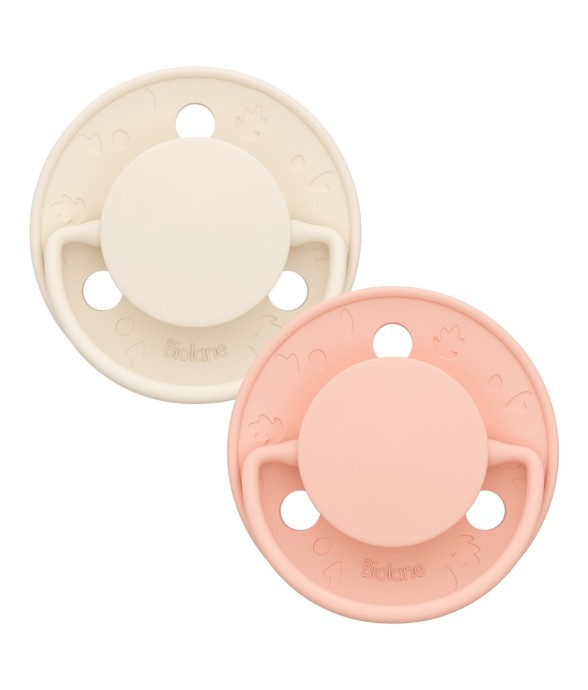 Sucette ronde blanc et rose