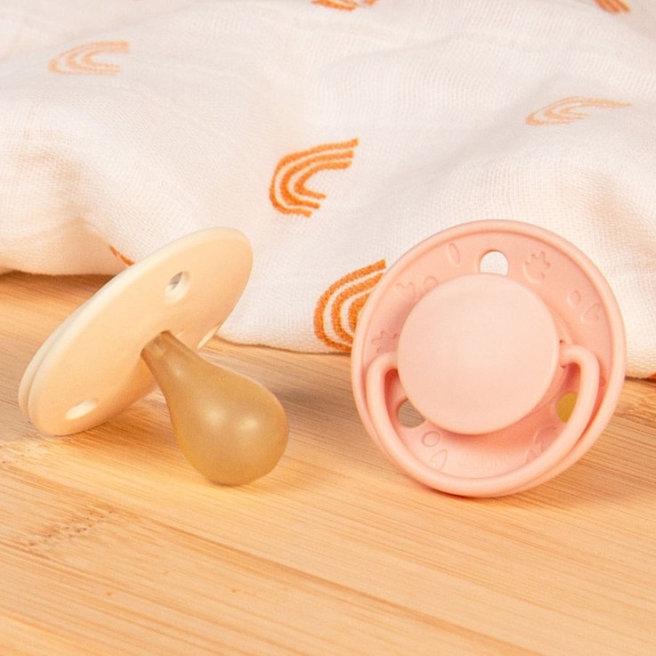 Sucette ronde blanc et rose