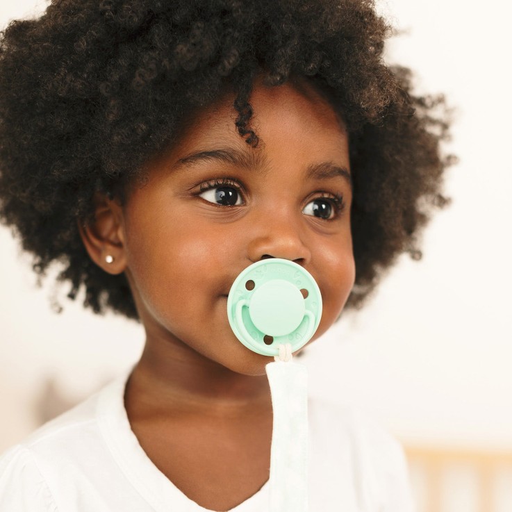 Sucette ronde blanc et rose