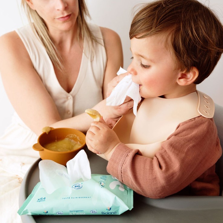 Lingettes à l'eau certifiées biologiques