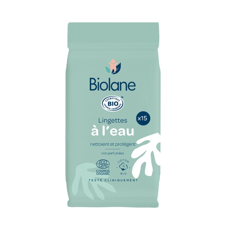 Lingettes à l'eau certifiées biologiques