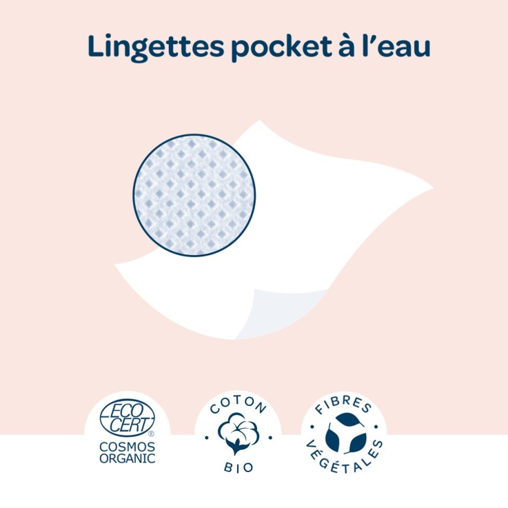 Lingettes à l'eau certifiées biologiques