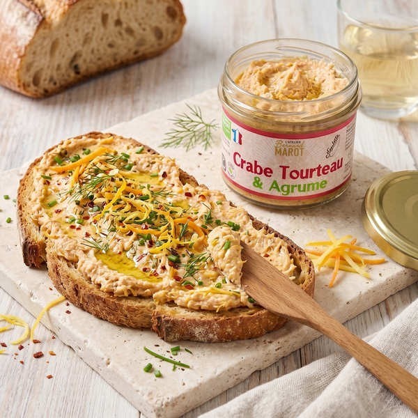 Crabe tourteau aux agrumes à tartiner - Pot de 100g