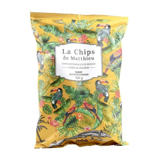 Chips artisanales de Beauce - Curry de l'Île de la Réunion - Sachet de 150g