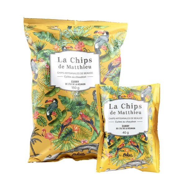 Chips artisanales de Beauce - Curry de l'Île de la Réunion - Sachet de 150g