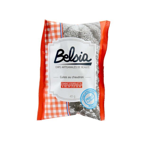 Chips artisanales de Beauce - Piment d'Espelette AOP et sel de l'Île de Ré - Sachet de 150g