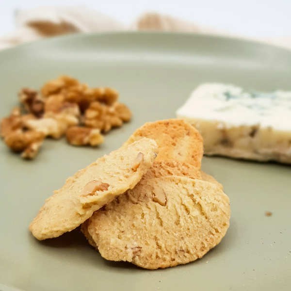 Sablés salés roquefort AOP et noix - Boîte de 100g