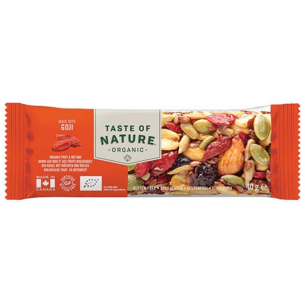 Barre bio aux baies de goji - Vegan et sans gluten - Barre de 40g