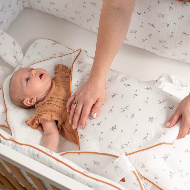 Gigoteuse d'emmaillotage en gaze de coton, Melody