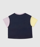 Tee-shirt Crop-Top Colorblock Brodé Cardio Disco Tencel