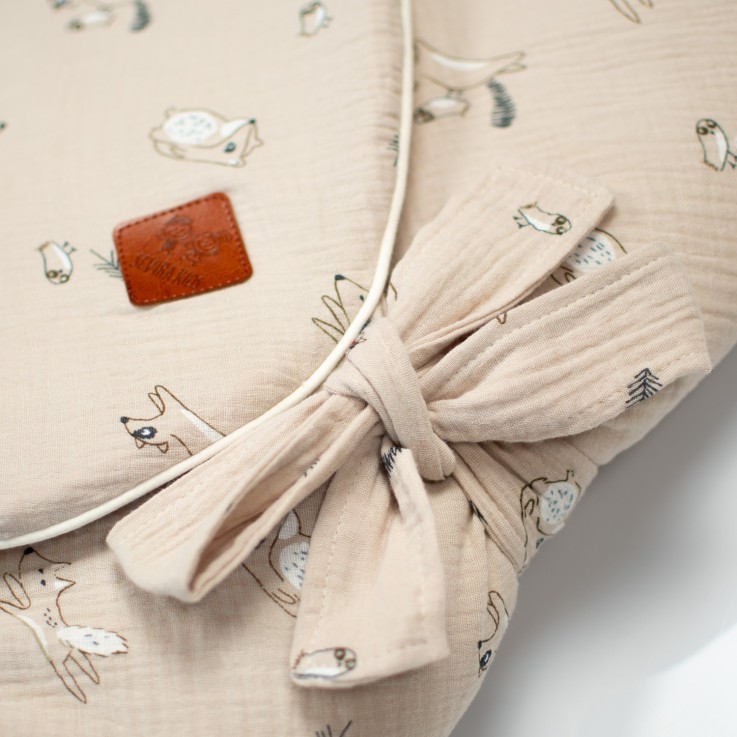 Gigoteuse d'emmaillotage évolutive en gaze de coton, Eden