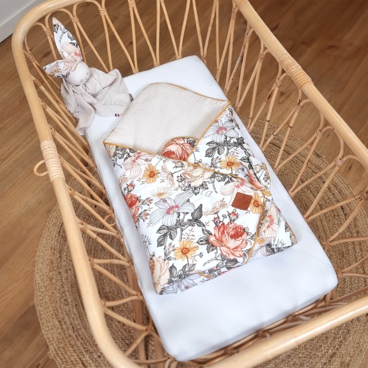 Gigoteuse d'emmaillotage molletonnée en coton, Néo Vintage