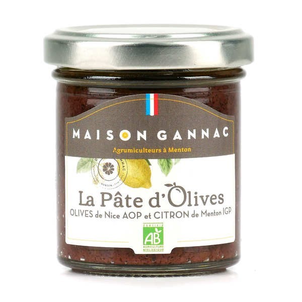 Pâte d'olives bio - Olives de Nice AOP et citron de Menton IGP - Pot de 85g