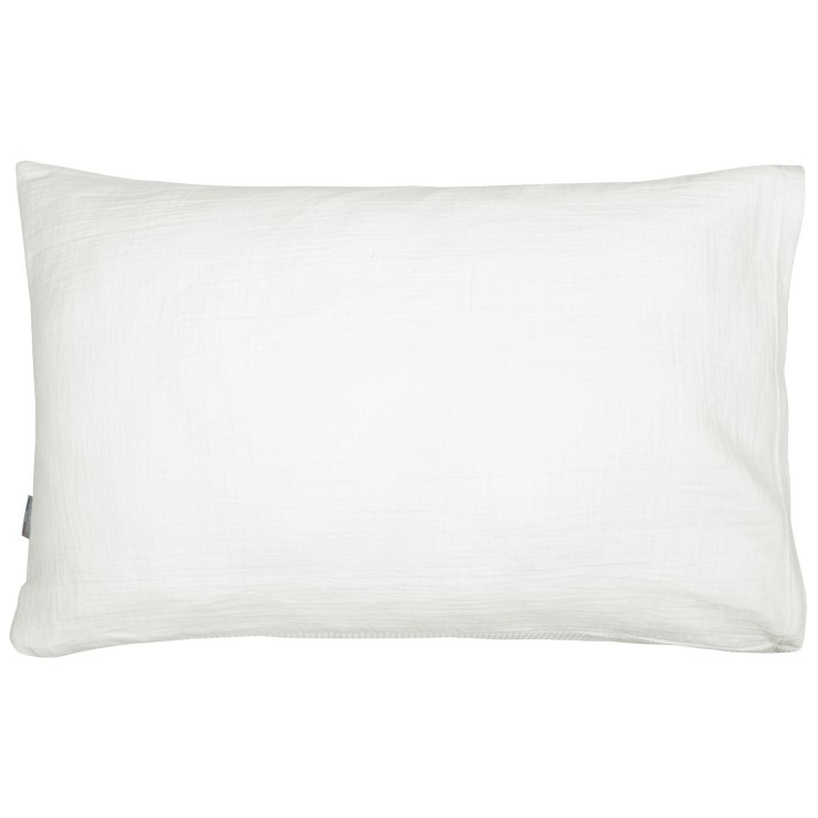 Taie d'oreiller unie en coton nid d'abeille