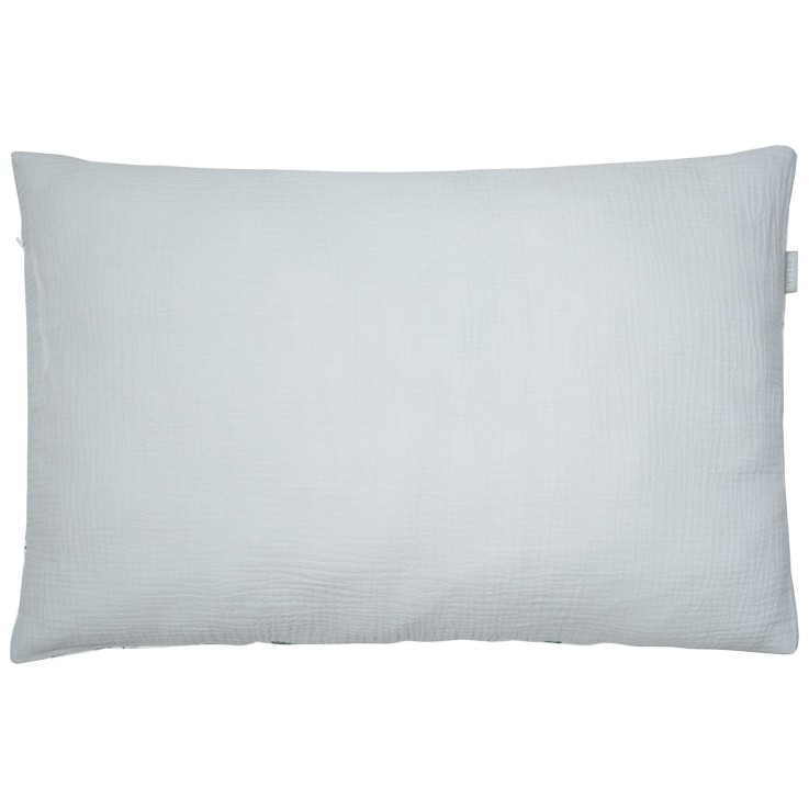 Taie d'oreiller en coton réversible, Eucalyptus