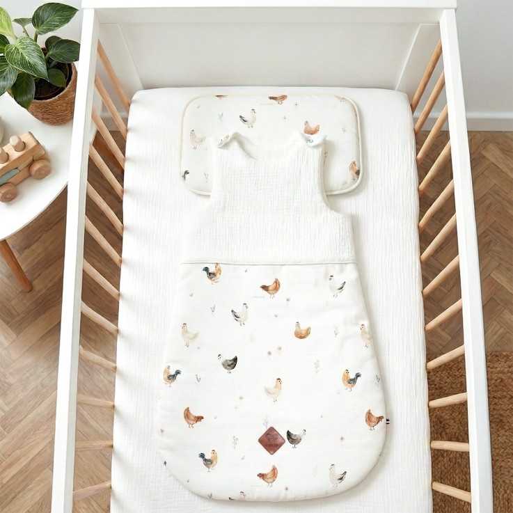 Gigoteuse sans manches TOG 2 satin de coton, GALLINA