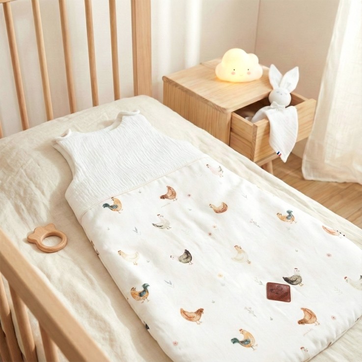 Gigoteuse sans manches TOG 2 satin de coton, GALLINA