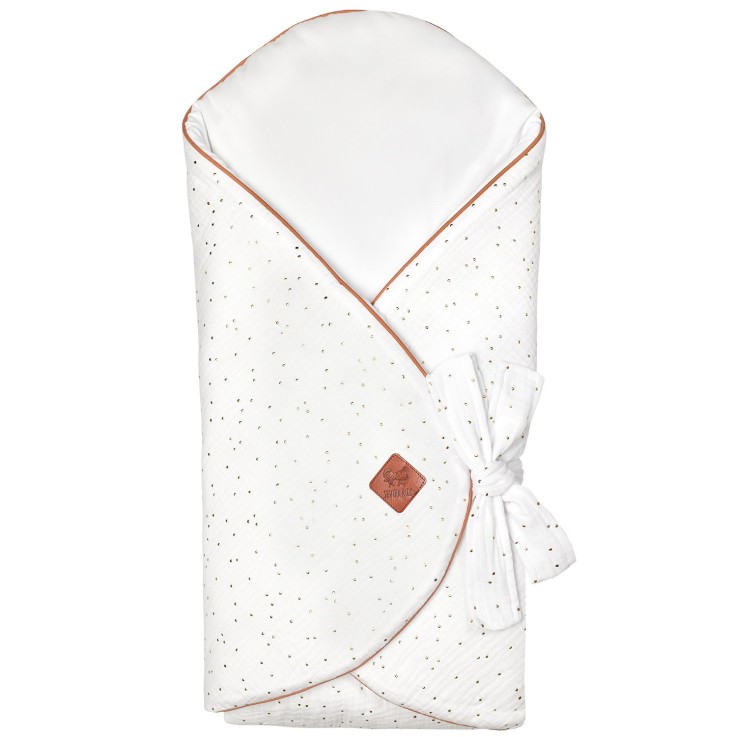 Gigoteuse d'emmaillotage évolutive en gaze de coton, Jeanne