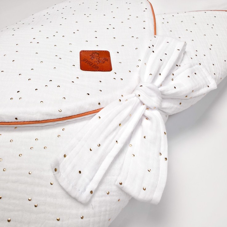 Gigoteuse d'emmaillotage évolutive en gaze de coton, Jeanne