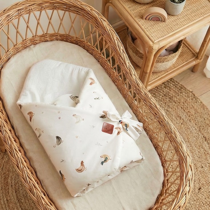 Gigoteuse d'emmaillotage en coton, GALLINA