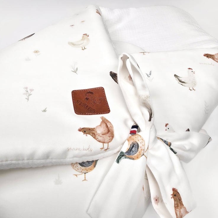 Gigoteuse d'emmaillotage en coton, GALLINA