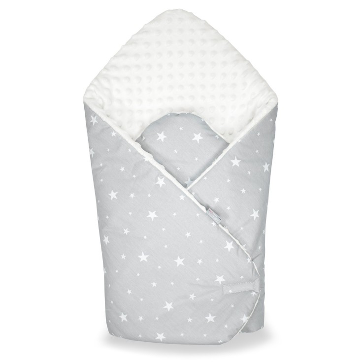 Gigoteuse d'emmaillotage minky en coton, STELLA Gris