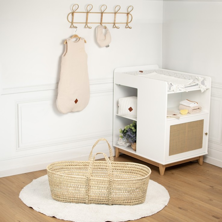 Couffin panier moise en fibres naturelles