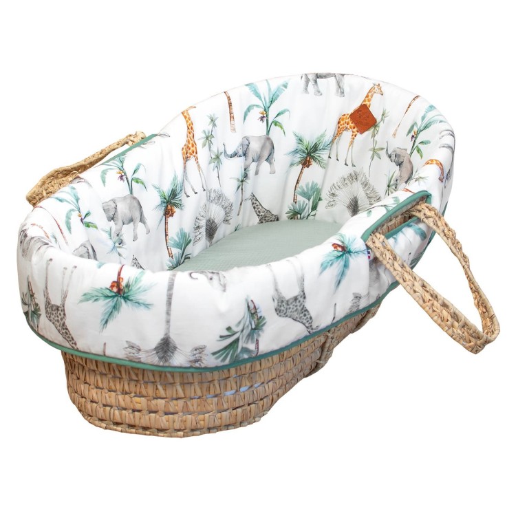 Habillage de couffin en satin de coton, Safari