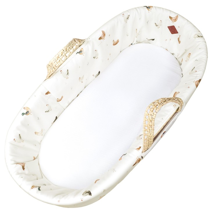 Habillage de couffin en satin de coton, GALLINA